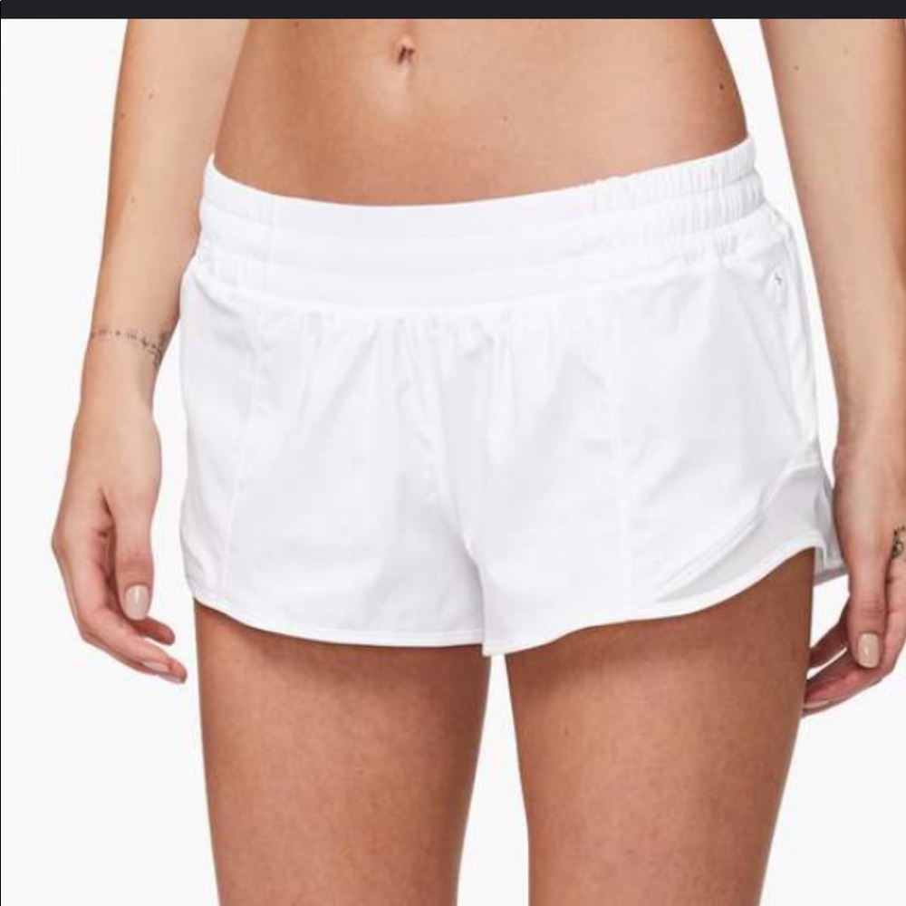 Tall White Hotty Hot Lululemon Shorys